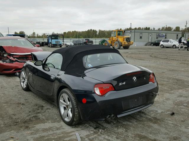 4USBU33546LW67418 - 2006 BMW Z4 3.0 BLACK photo 3