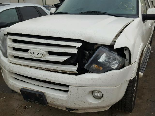 1FMFK20557LA01032 - 2007 FORD EXPEDITION WHITE photo 9