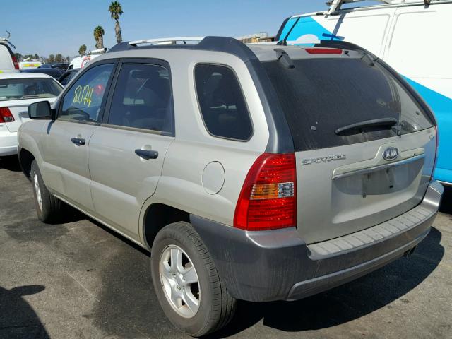 KNDJF724X87490316 - 2008 KIA SPORTAGE L TAN photo 3