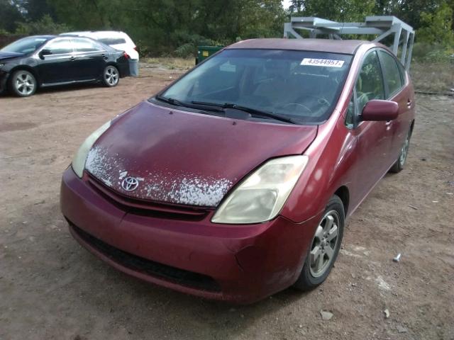 JTDKB20U053111350 - 2005 TOYOTA PRIUS RED photo 2