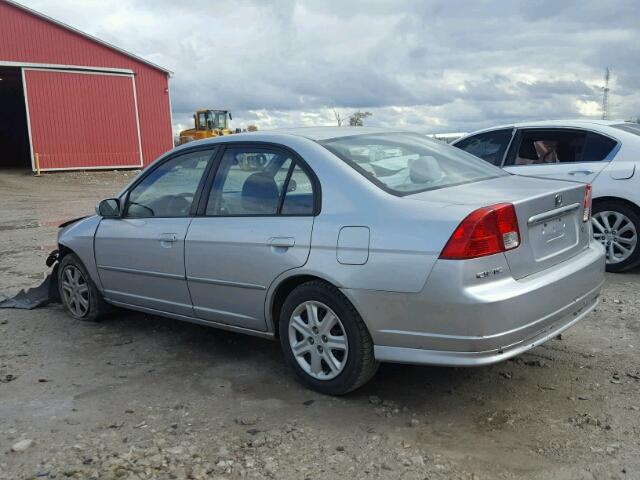 2HGES16603H922691 - 2003 HONDA CIVIC LX SILVER photo 3