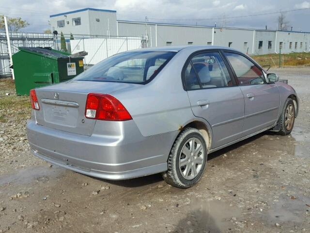 2HGES16603H922691 - 2003 HONDA CIVIC LX SILVER photo 4