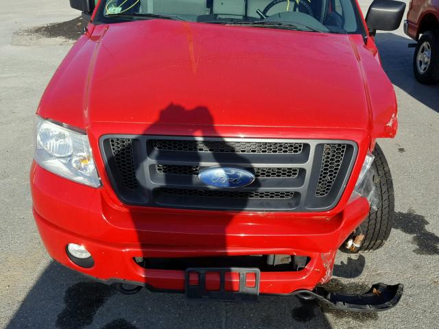 1FTRF04W16KD83089 - 2006 FORD F150 RED photo 7