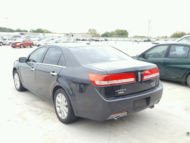 3LNHL2JC2CR810843 - 2012 LINCOLN MKZ BLACK photo 3