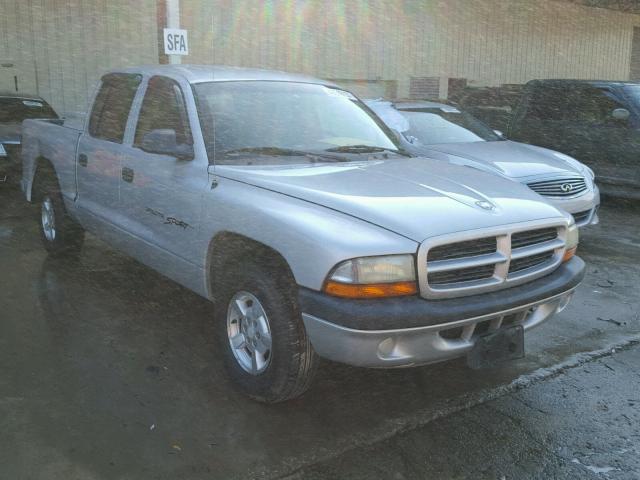 1B7HL2AX61S292907 - 2001 DODGE DAKOTA SILVER photo 1