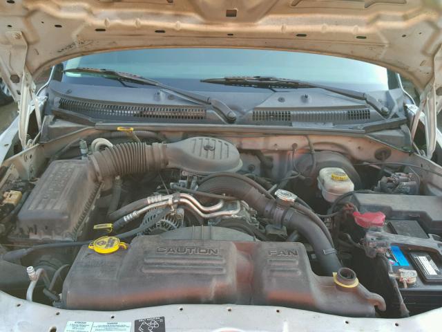 1B7HL2AX61S292907 - 2001 DODGE DAKOTA SILVER photo 7