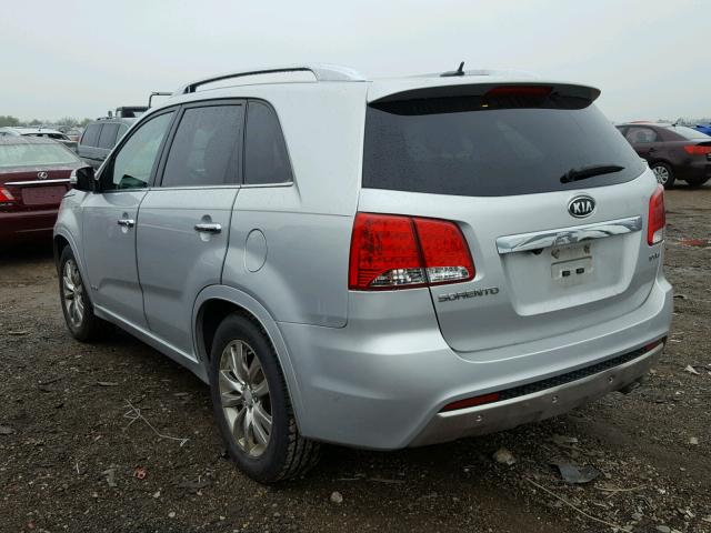 5XYKWDA24BG157381 - 2011 KIA SORENTO SX SILVER photo 3