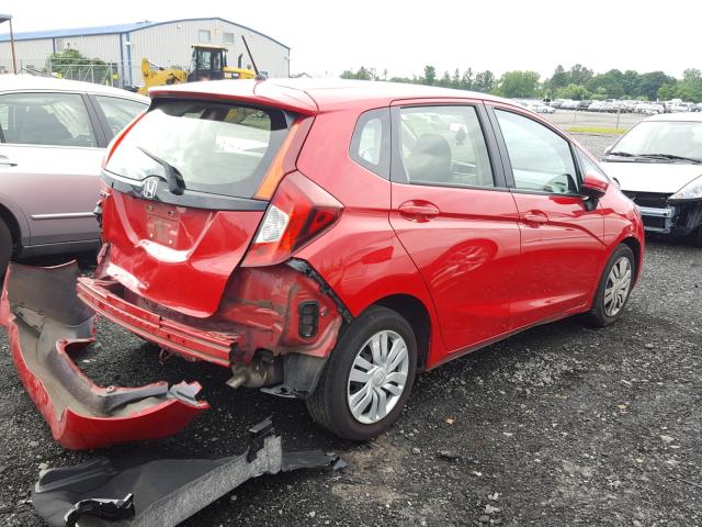 JHMGK5H52GS007874 - 2016 HONDA FIT LX RED photo 4