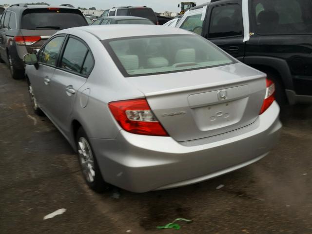 19XFB2F52CE012780 - 2012 HONDA CIVIC SILVER photo 3