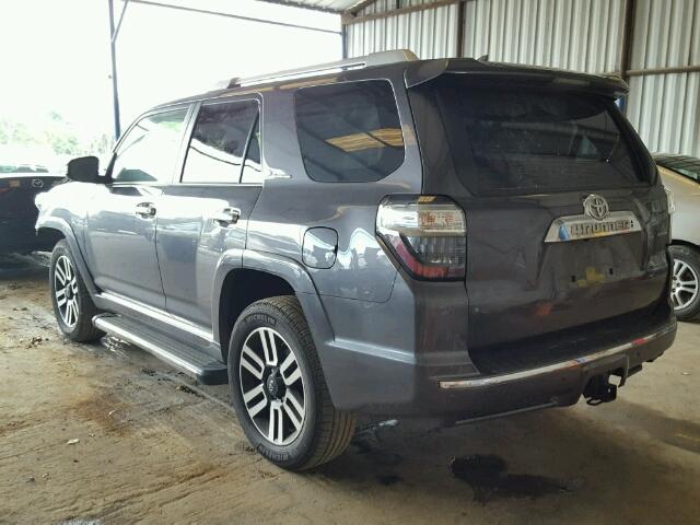 JTEBU5JRXF5215674 - 2015 TOYOTA 4RUNNER GRAY photo 3