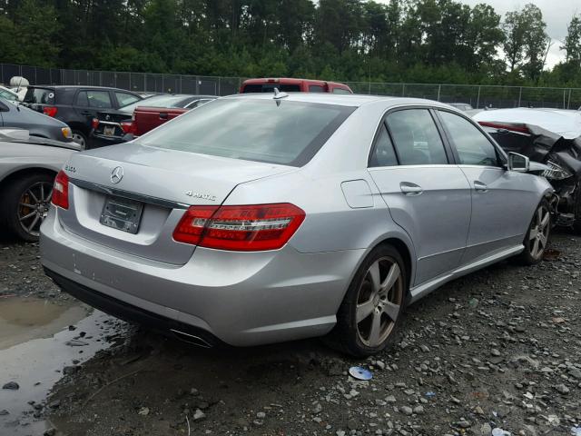 WDDHF8HB2AA081493 - 2010 MERCEDES-BENZ E 350 4MAT SILVER photo 4