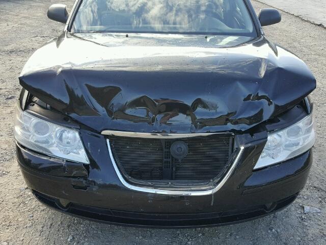 5NPET46C59H464570 - 2009 HYUNDAI SONATA GLS BLACK photo 7