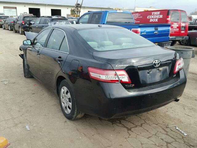 4T1BF3EK8BU127444 - 2011 TOYOTA CAMRY BASE BLACK photo 3