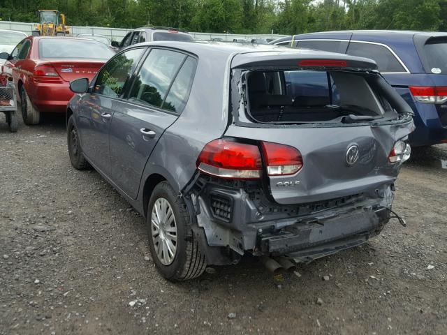 WVWDB7AJ7AW184332 - 2010 VOLKSWAGEN GOLF GRAY photo 3