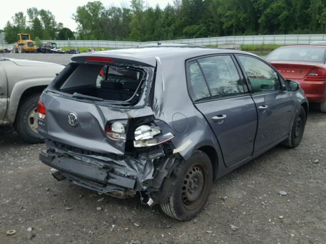 WVWDB7AJ7AW184332 - 2010 VOLKSWAGEN GOLF GRAY photo 4
