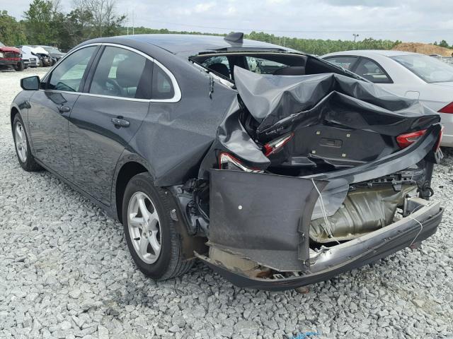 1G1ZB5ST5HF220323 - 2017 CHEVROLET MALIBU LS ნაცრისფერი ფოტო 3