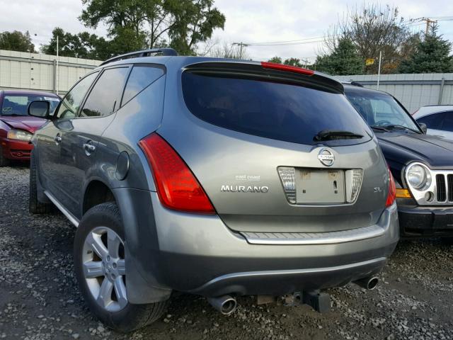 JN8AZ08TX7W510358 - 2007 NISSAN MURANO CHARCOAL photo 3