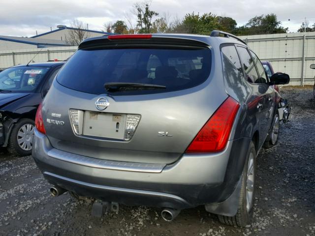 JN8AZ08TX7W510358 - 2007 NISSAN MURANO CHARCOAL photo 4