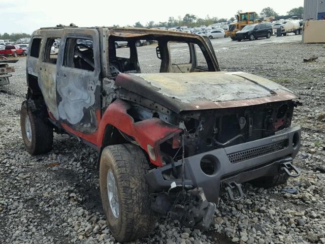 5GTDN136268141101 - 2006 HUMMER H3 RED photo 9