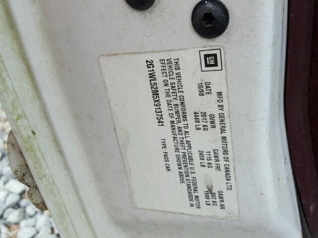 2G1WL52M5X9137541 - 1999 CHEVROLET LUMINA BAS თეთრი ფოტო 10