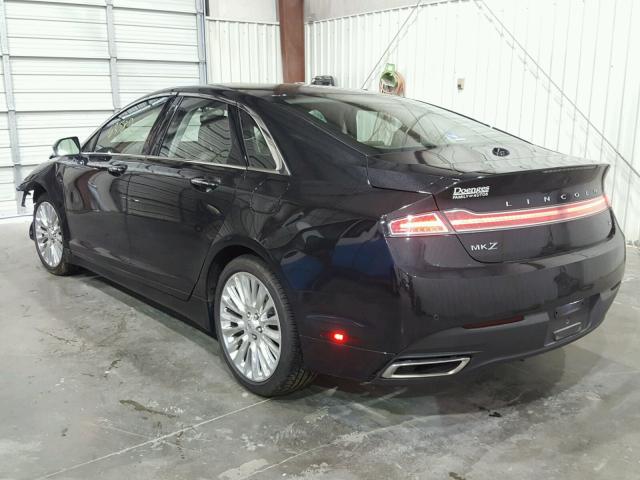 3LN6L2GK1DR826653 - 2013 LINCOLN MKZ BLACK photo 3