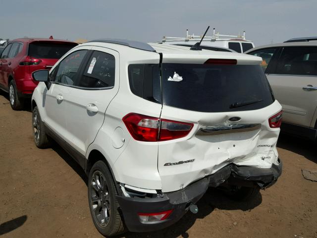 MAJ6P1WLXJC205585 - 2018 FORD ECOSPORT T WHITE photo 3