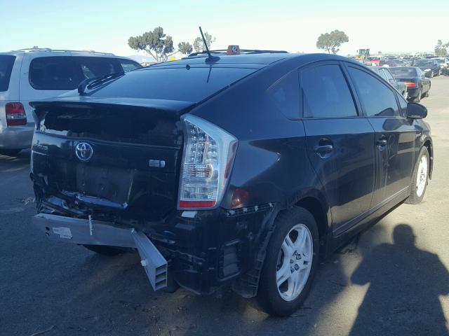 JTDKN3DU4B1400794 - 2011 TOYOTA PRIUS BLACK photo 4