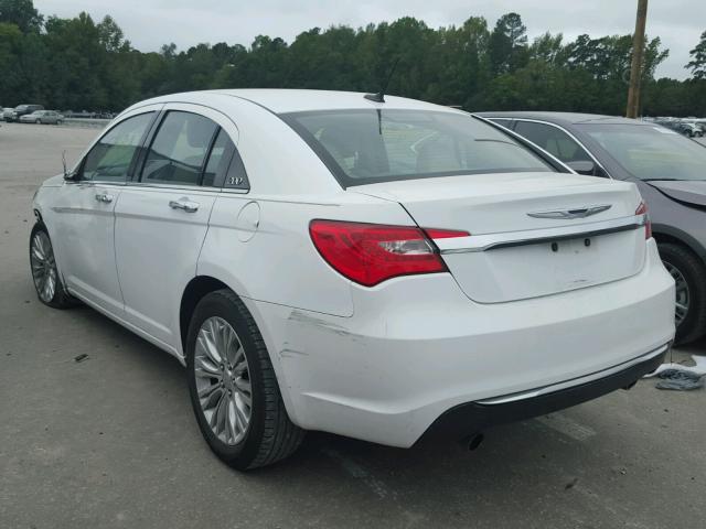 1C3BC2FG5BN610969 - 2011 CHRYSLER 200 LIMITE WHITE photo 3