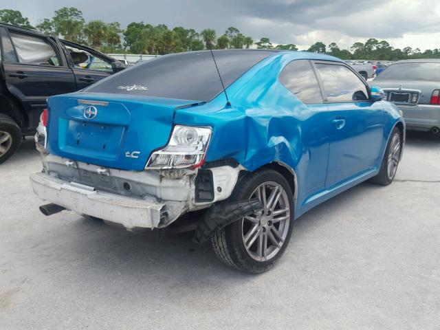JTKJF5C77B3005053 - 2011 TOYOTA SCION TC ტურკოუსი ფოტო 4