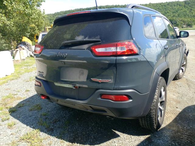 1C4PJMBS3GW179241 - 2016 JEEP CHEROKEE T GRAY photo 4