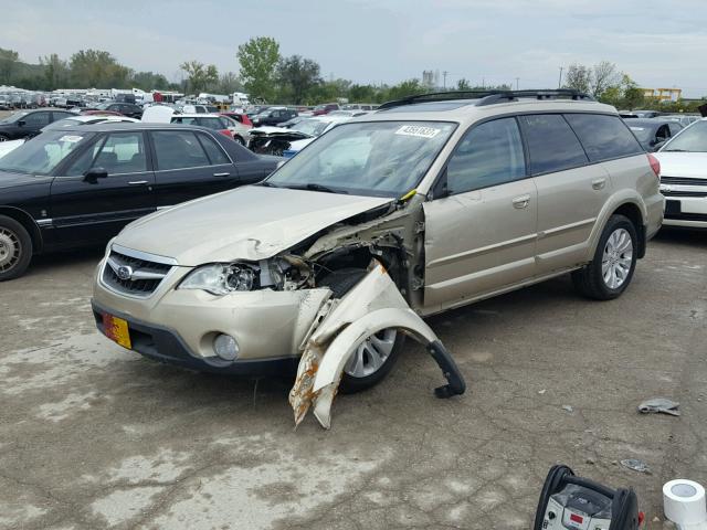 4S4BP66C297314886 - 2009 SUBARU OUTBACK 2. GOLD photo 2