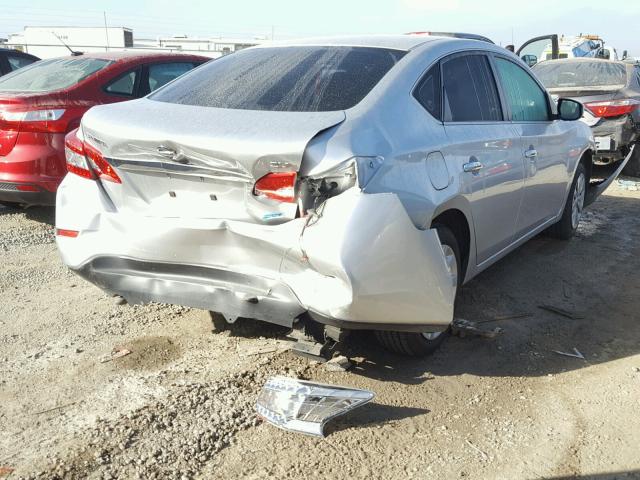 3N1AB7AP4EY249971 - 2014 NISSAN SENTRA S SILVER photo 4