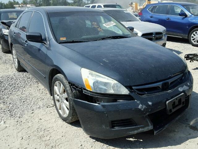 1HGCM66527A070791 - 2007 HONDA ACCORD EX BLUE photo 1