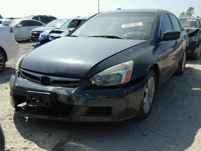 1HGCM66527A070791 - 2007 HONDA ACCORD EX BLUE photo 2