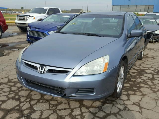 1HGCM66597A003783 - 2007 HONDA ACCORD EX BLUE photo 2