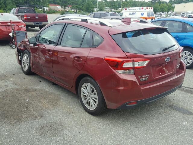 4S3GTAB66H3707398 - 2017 SUBARU IMPREZA PR RED photo 3