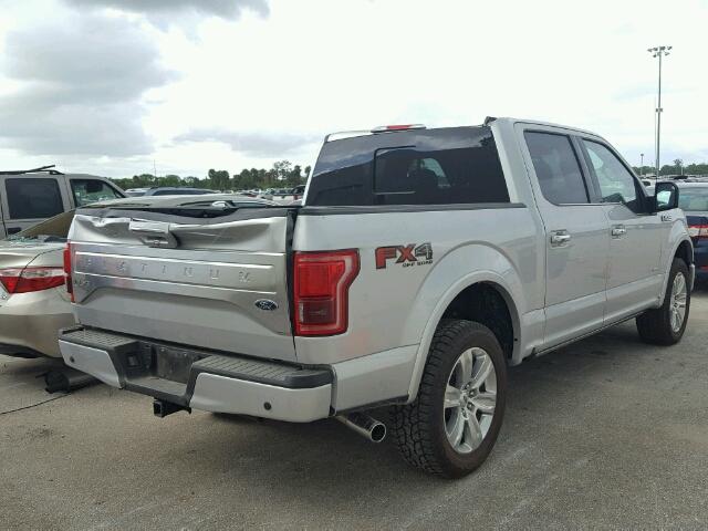 1FTEW1EG6HFC81830 - 2017 FORD F150 SILVER photo 4