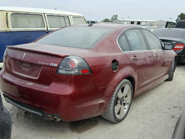 6G2EC57Y89L176917 - 2009 PONTIAC G8 GT RED photo 4