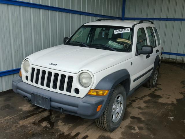 1J8GL48K77W660619 - 2007 JEEP LIBERTY SP WHITE photo 2