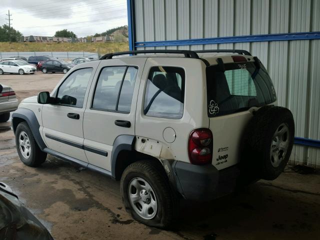 1J8GL48K77W660619 - 2007 JEEP LIBERTY SP WHITE photo 3