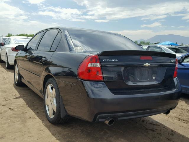 1G1ZW53176F300057 - 2006 CHEVROLET MALIBU SS 黑色 照片 3
