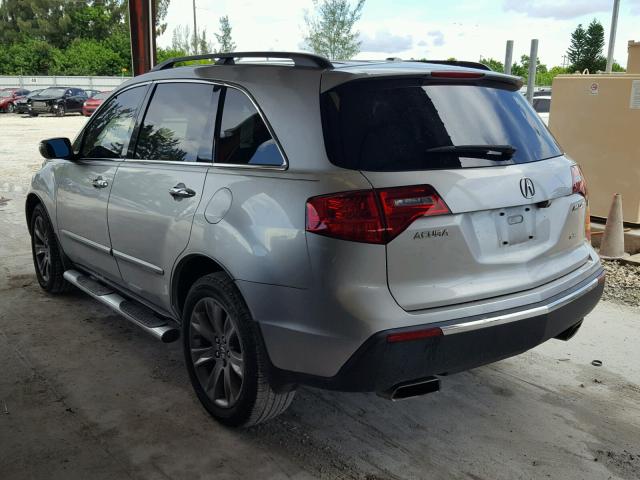 2HNYD2H79AH522511 - 2010 ACURA MDX ADVANC SILVER photo 3