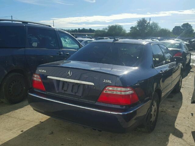 JH4KA96654C003954 - 2004 ACURA 3.5RL BLUE photo 4