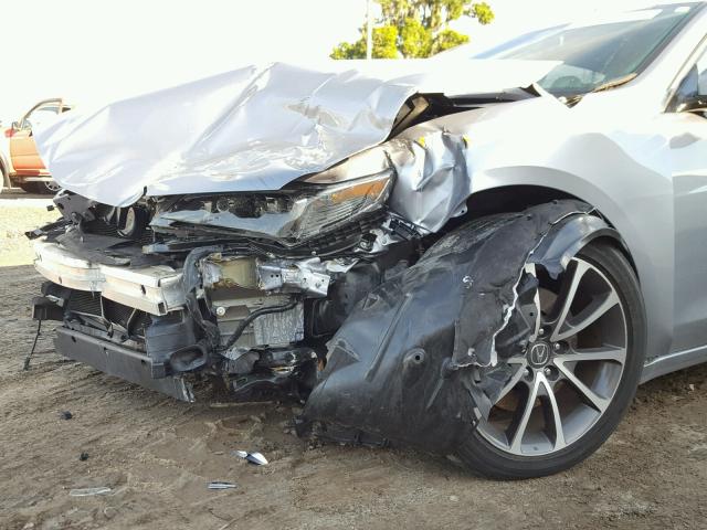 19UUB2F56FA017822 - 2015 ACURA TLX TECH ვერცხლისფერი ფოტო 9
