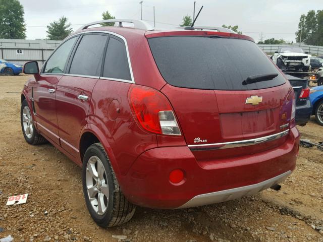 3GNAL4EK7ES674912 - 2014 CHEVROLET CAPTIVA LT RED photo 3