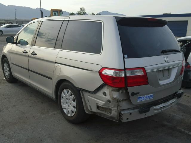 5FNRL38275B024875 - 2005 HONDA ODYSSEY LX SILVER photo 3