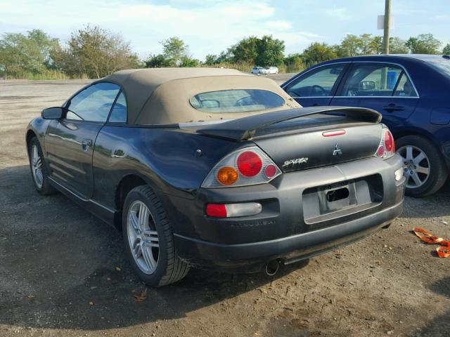 4A3AE55H24E061034 - 2004 MITSUBISHI ECLIPSE SP BLACK photo 3