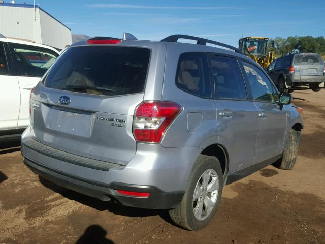 JF2SJADC6GH443606 - 2016 SUBARU FORESTER 2 GRAY photo 4