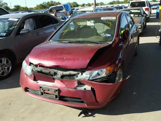 1HGFA16847L071657 - 2007 HONDA CIVIC RED photo 2