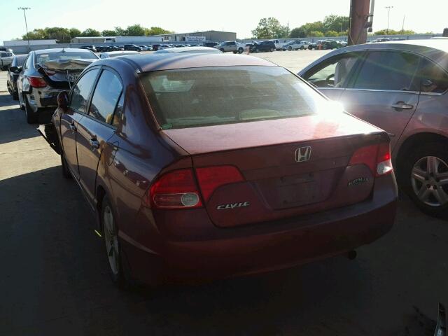 1HGFA16847L071657 - 2007 HONDA CIVIC RED photo 3